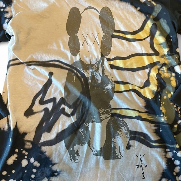 Travis Scott Cactus Jack + Kaws For Fragment Long Sleeve Shirt Medium - Picture 4 of 5